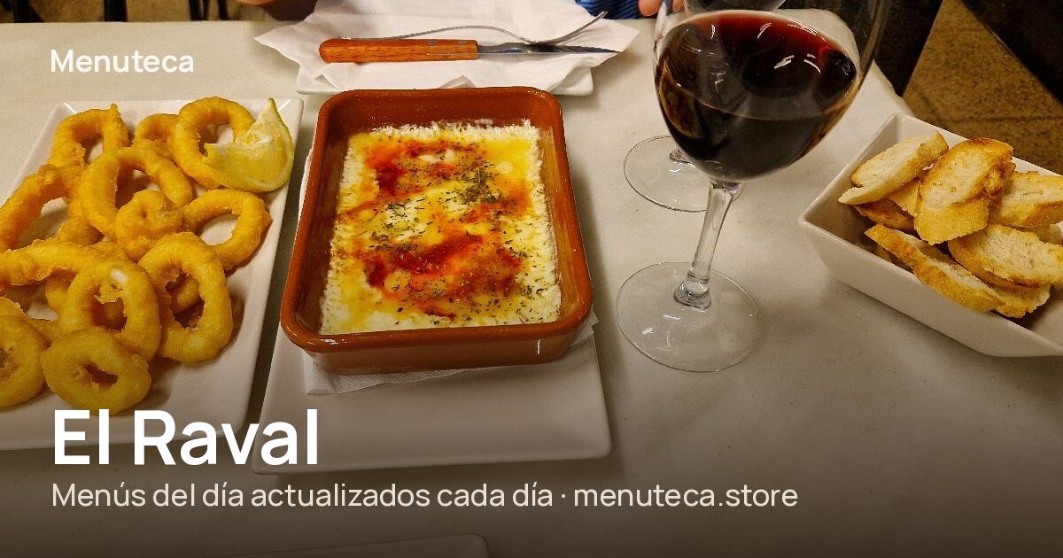 Menú del día económico en un restaurante del Raval, Barcelona