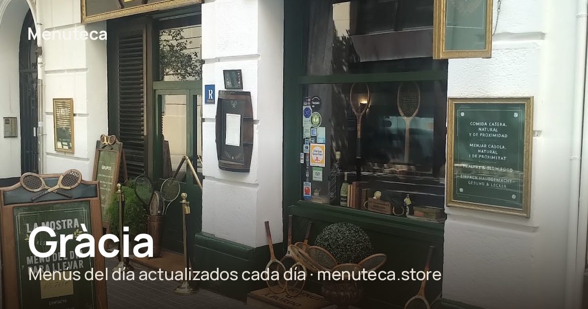 Restaurante con menú del día en una plaza de Gràcia, Barcelona